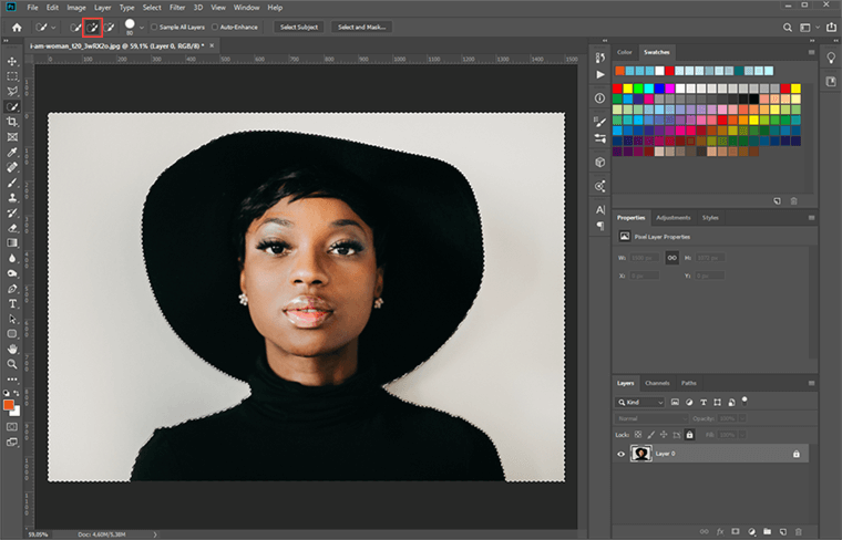 Make image transparent in photoshop software.