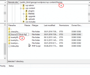 CherryFramework 4. How to rename child theme -3