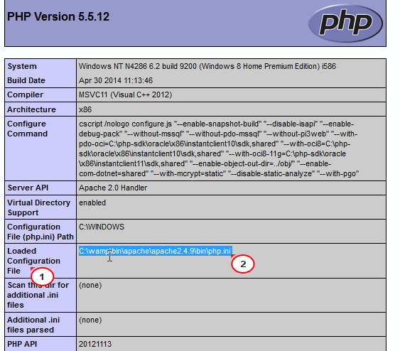 How to create ini file. Files php ini