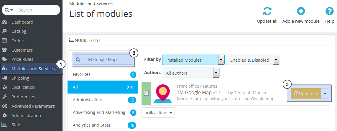 prestashop 1 6 x troubleshooter google