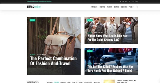 Newsmaker - Hírek Blog többcélú Modern Elemek WordPress téma