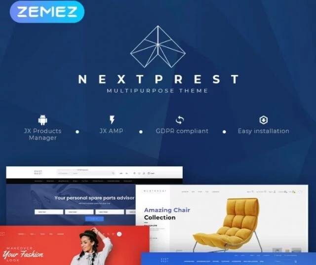 NextPrest - többcélú tiszta Ecommerce Bootstrap PrestaShop téma