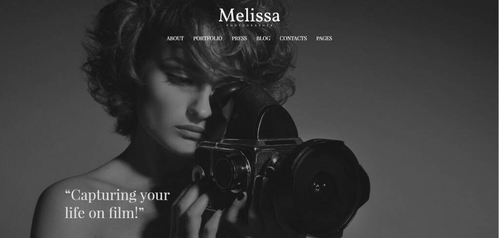 Melissa - Művészet & Fotózás & Fényképész portfólió & Fotóstúdió reszponzív WordPress téma