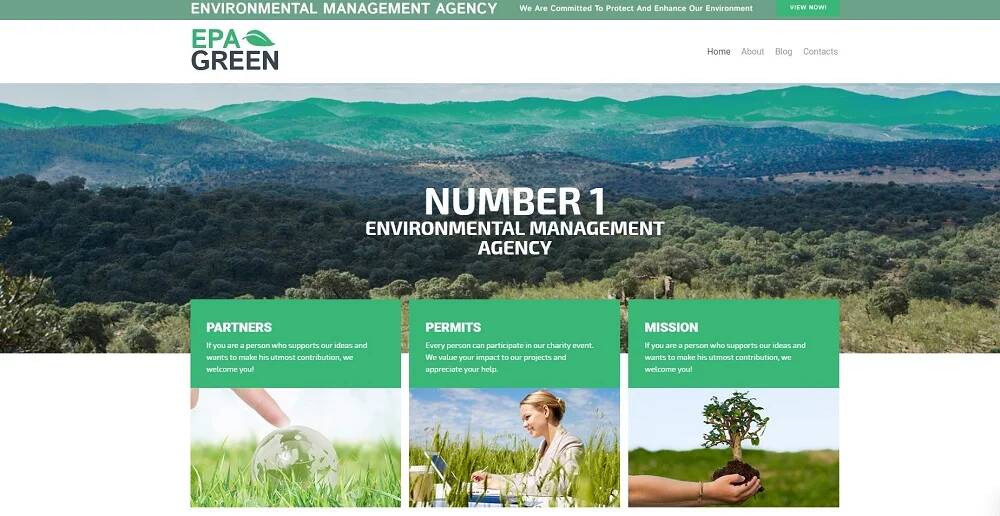 Epa Green Lite - Környezetvédelem reszponzív WordPress téma