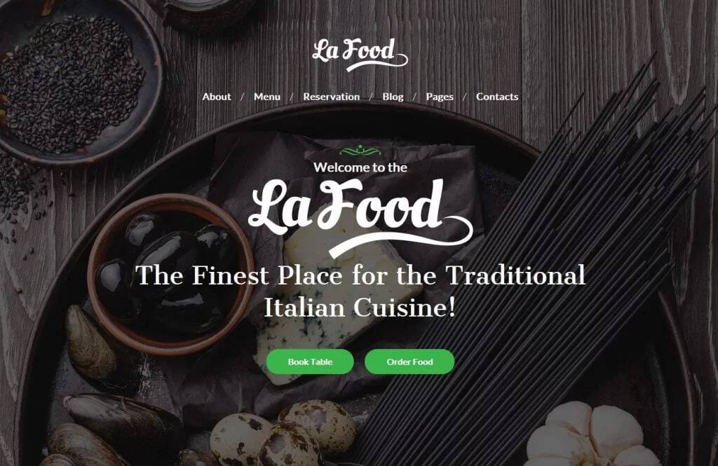 La Food - Olasz étterem reszponzív WordPress téma