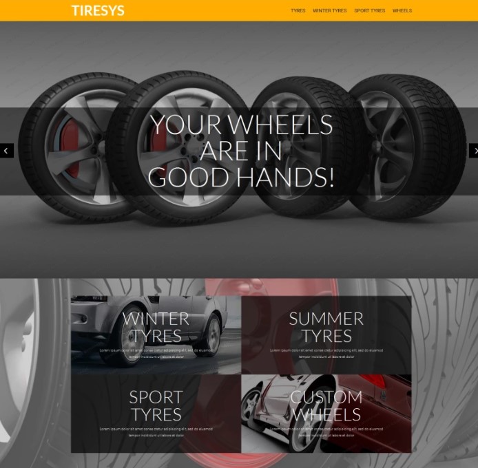 Бесплатная PrestaShop тема магазина по продаже шин и колес