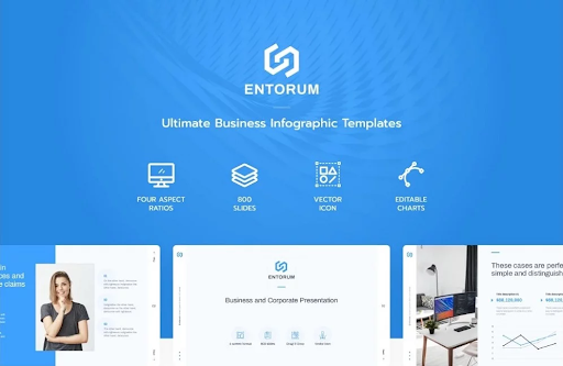 Entorum — PowerPoint шаблон бизнес-презентации с инфографики