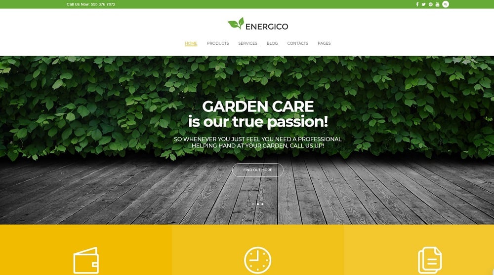                                                Energico -  Duyarlı Tarım ve Bahçe Bakımı WordPress Teması 