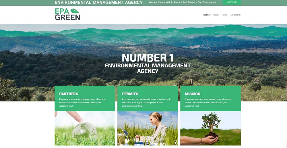                                                              Epa Green Lite - Duyarlı Çevresel WordPress Teması