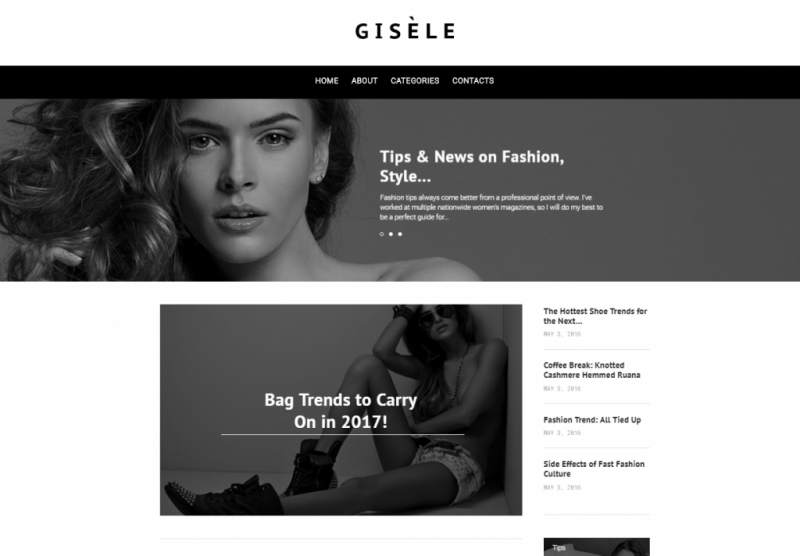                                                       Gisele - Moda ve Yaşam Tarzı Blogu WordPress Teması 
