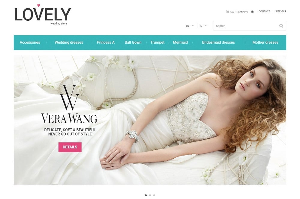 Lovely - Ücretisiz Düğün Mağazası PrestaShop Teması 