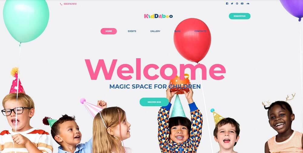                                                   Kiddaboo - Duyarlı Çocuk Partileri Servisi WordPress Teması 